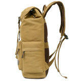 Riolio  Retro men's backpack trendy canvas men's bag middle school student schoolbag large capacity outdoor backpack leisure travel bag