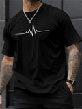 Riolio  Creative Graphic Printed T Shirts Summer Loose Casual Sports Men's Round Neck Clothes Fashion Simple Cotton Short Sleeved Tops