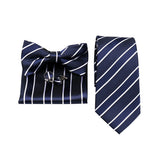 Riolio  Business Men Tie Set With Bowtie Pocket Square Cufflinks Necktie Suit Set Paisley Dot Floral Style New Fashion Classic Bow Tie