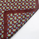 Riolio  2PCS Neck Tie Set Casual Floral Printed Neckties Oversized 9cm Luxury Striped Silky Neck Ties For Men Pocket Square Groom Hanky