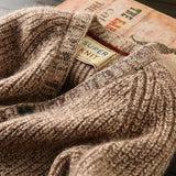 Riolio British Vintage Sweater High-end Men's Autumn Winter Knitted Cardigan Mature Business Knitted Jacket  Thicken Button V-neck Coat