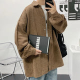 Riolio  Men's Trendy Outerwear Ins Men's Trendy Cool Loose New Outerwear Woolen Jacket Men's Outerwear