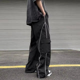 Riolio Oversized Black Sweatpants Men Side Stripe Basic Cargo Pants Lady Y2K Streetwear Baggy Jogger Men Women Casual Korean Fashion