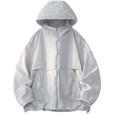 Riolio  Spring Summer Men Light Jackets Outdoor Quick Dry Men Sun Screen Hooded Coats Men Sports Breathable Cargo Jackets