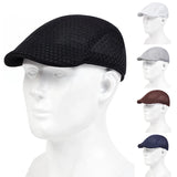 Riolio Men Mesh Breathability Newsboy Caps British Painters Hats Spring and Summer Flat Cap Hip Hop Berets