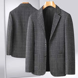 Riolio New Men's Blazer Fashion Middle-aged Business Casual Professional Wear Casual Loose British Style Sub-trend Four Seasons Suit