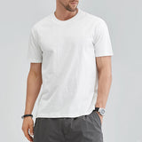 Riolio  100% Cotton High Quality Men's T-Shirt Solid Color Classic Timeless Simple Style Fashion Tops Versatile Unisex Kids Daily Tees