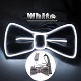 Riolio  LED Suspender Light Up LED Bow Tie Illuminated Belt Clips-on Braces Vintage Novelty Elastic Adjustable Suspender For Club Patry