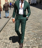 Riolio  2 Pieces New Best Selling Men Blazer Sets Formal Wedding Wear Suits Groom Tuxedos Peaked Lapel ( Jacket+Pants) Costume Homme