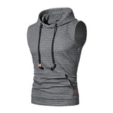 Riolio New Fashion Zipper Cardigan Sweater Mens Sleeveless Hooded Vest Jacket Plus Size S-4XL Streetwear Vest Hoodies