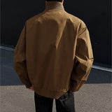 Riolio New Spring Autumn Men's Bomber Jackets solid Casual Male Outwear Windbreaker Jacket Mens Zipper Baseball Uniform Coats Clothing