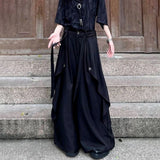 Riolio  XS-5XL Y2k Irregular Skirt Pants Gothic Dark  Multi-Layer Casual Pants Genderless Streetwear Fashion Youth Wide-Leg Pants Unisex