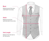 Riolio  Men's Suits Vest V Neck Fake Two Pieces Herringbone Wool Business Fashion Style Formal Men's Waiscoat For Wedding