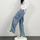 Riolio  Oversize Streetwear Men's Baggy Jeans Y2K Cargo Wide Leg Pants Fashion Harajuku Hip Hop Loose Straight Korean Autumn Denim Pants