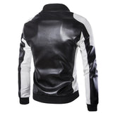 Riolio Autumn Men's Stand-up Collar Leather Coat Trend Leather Coat