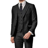 Riolio  Men's Blazer Vest and Pant Set, Notched Lapel, Wedding Banquet, Evening Party, Male Suit, Elegant Tuxedo, 3 Piece