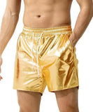 Riolio  Men's shiny shorts beach casual short pants Summer beach pants male quick-drying loose Short pants