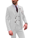 Riolio  Purple XS-6XL Luxury Men Suit 3 Piece Blazer Vest Pant Elegant Wedding Party Groom Best Man Tuxedo Men Suits