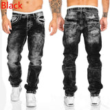 Riolio Mens Black Jeans Slim Fit Quality Gray Casual Male Jeans Pants Skinny Fit Men Pants Hip Hop Streetwear Cotton Denim Trousers