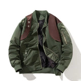 Riolio  America Retro Bomber Jackets for Men Spring Autumn Windbreaker Men Vintage Winter Padded Coats Outerwears Men Winter Clothes