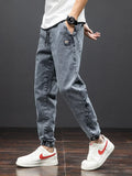 Riolio  Plus Size 7XL 8XL Spring Summer Cargo Jeans Men Fashion Streetwear Denim Pants Baggy Casual Jogger Harem Jean Trousers Male