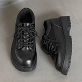 Riolio  Men Casual Shoes Lace Up British Style Platform Oxfords High Quality Derby Shoes Fashion Breathable Outdoor Shoes For Male 39-44