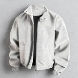 Riolio  Autumn and Winter New Jacket Men's Stand Up Collar Jacket Loose, Comfortable, Versatile, Handsome, High-quality Jacket  Men