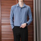 Riolio  Capable Temperament Handsome Turn-down Collar Men's Clothing Button Man Shirts Loose Office Lady Fashion Casual Spring Summer