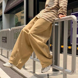 Riolio  Cotton Baggy Pants Men Wide Leg Oversize Japenese Y2k Ankle-length Long Harem Trousers Casual Sport New