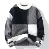 Riolio Round Collar Crewneck Long Sleeve Thick Knitwear Original Autumnr and Winter Pullover Man Casual Y2k Knitted Sweaters for Men