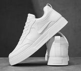 Riolio  New plus size men's casual sports shoes versatile Korean version thick soled height increase white shoes student board shoes