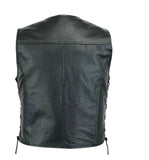 Riolio Vest Leather Punk Fashion Casual Coat Motorcycle Vest Men Solid Vest Fleet
