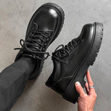 Riolio  Men Casual Shoes Lace Up British Style Platform Oxfords High Quality Derby Shoes Fashion Breathable Outdoor Shoes For Male 39-44