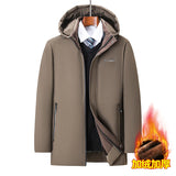 Riolio Trendy Coats Hooded Men Warm Parkas Male Brand High Quality New Cotton-Padded Puffer Jacket Male Winter Thick Windproof Parkas