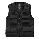 Riolio Outdoor Casual Fishing Vest Photography Spring and Autumn Men's Vest Multi-Pocket Tooling Quick-Drying Vest Cotton Workwear
