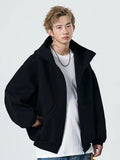 Riolio Hooded Cardigan Sweatirt Loose Casual Double Zipper Jaet for Teens Spring Autumn Seasonal Polyester Fiber Fce Lined