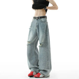 Riolio  Ripped Jeans Men 2025 Autumn New Baggy Distressed Denim Pants Loose Drop Street Style Fall Fashion High Quality