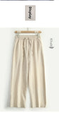 Riolio  Men's Linen Wide Leg Pants Summer New Sle Cotton Linen Loose Straight Casual Long Trousers Faion Brand Faionable