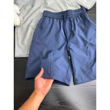 Riolio  Baskeall orts Men's Summer Ice Silk Cool Feeling Beach Pants CleanFit Five Tenths Casual Loose Straight Leg Pants