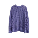Riolio  Summer Y2K Vintage Hollow Out Loose Knitting T-shirt Man All Match Geometic Tops Fashion Casual Outfits See-though Male Pullover