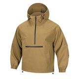 Riolio  Spring Autumn Men's Anorak Jackets Fashion Man Half zip Streetwear Hip Hop Hooded Coats Men Windbreaker Waterproof Zipper Jacket