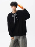 Riolio  hoodie Men Solid Color Round Neck Sweatshirt Long Sleeve Pullover Soft Comfortable Crewneck Sweatshirt For Autumn Casual Wear