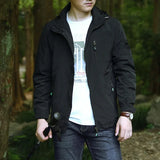 Riolio Men Military Hooded Water Proof Wind Breaker Casual Coat Male Autumn Men's Windbreaker Jackets Waterproof Windshield Jacket