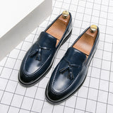 Riolio Classic Men's Casual Loafers Driving Shoes Moccasin Fashion Male Comfortable Autumn Leather Shoes Men Lazy Tassel Dress Shoes