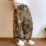 Riolio  New Men Chic Snake Print Streetwear Jeans Male Designer Brand Casual Denim Pants Popular American Graphic Hip Pop Denim Trousers