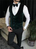 Riolio  High Quality Velvet Collar Suit Set 3 Pieces,Stylish Regular Fit Men's Suits, Shawl Lapel Tuxedo For Men Prom Wear