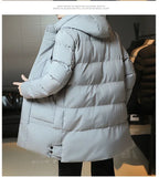 Riolio Slim Fit Jackets Winter Jackets For Men Hooded Casual Long Cotton Jackets Thicker Warm Parkas New Male Outwear Winter Coats