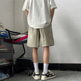 Riolio  Summer Men's New Patchwork High-waisted Pocket Pants Fashion Solid Color Comfortable Loose All-match Casual Shorts