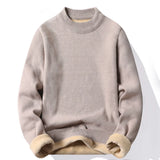 Riolio Fashion Men's Casual Slim Fit Basic Turtleneck Knitted Sweater High Collar Pullover Male Double Collar Autumn Winter Tops