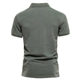Riolio 100% Cotton Solid Color Men's Polo Shirts Casual Short Sleeve Turndown Men's Shirts Fashion Streetwear Polos for Men